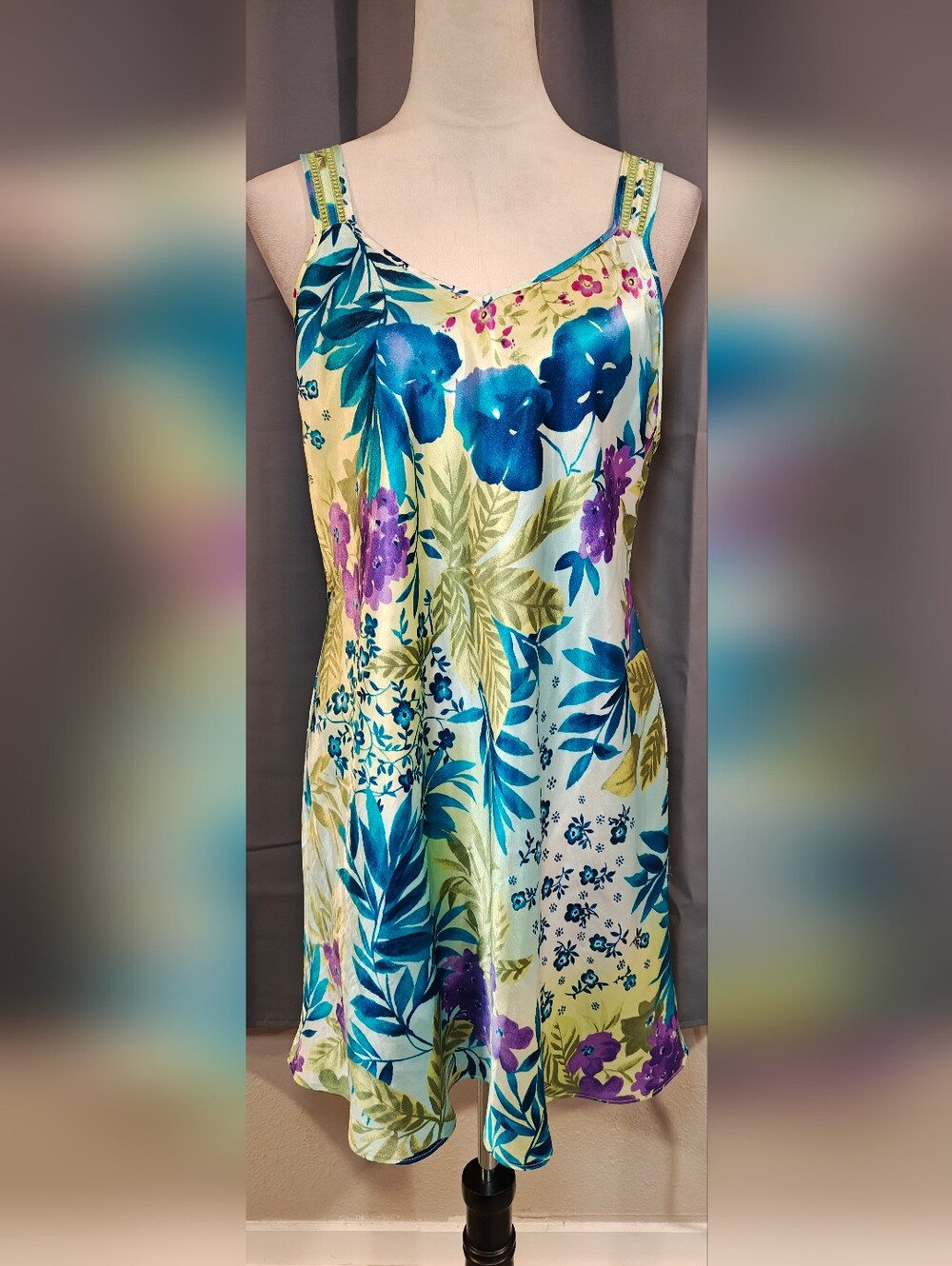 Vintage 90s Sophia by Delicates Satin Lingerie Slip Dress.